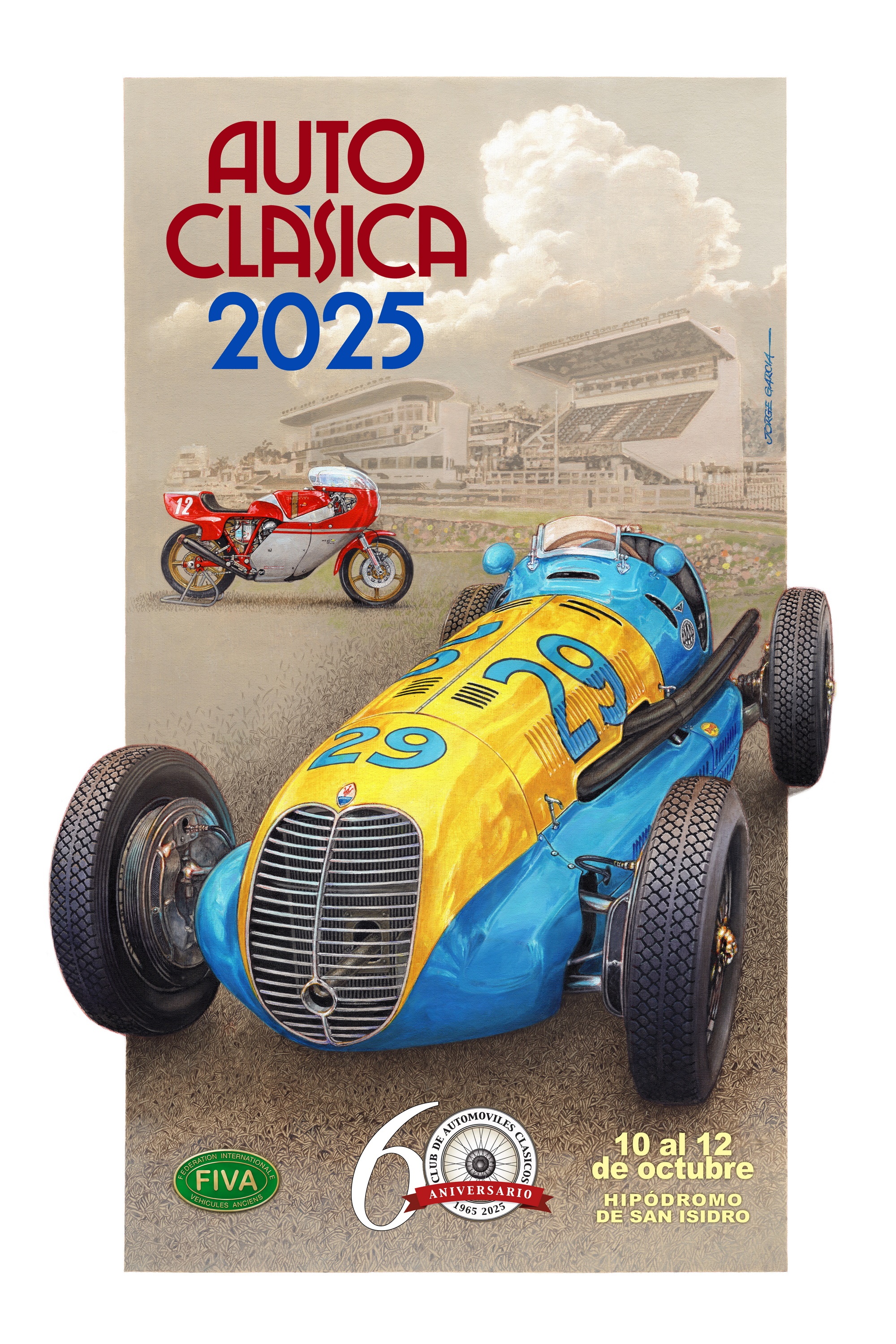 Poster Oficial AutoClasica 2025 Semanal Clásico, revista dedicada al mundo de los coches clásicos y sport.